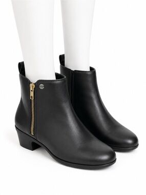 El Paso Classic Black Ankle Boots with Side Zip size 36